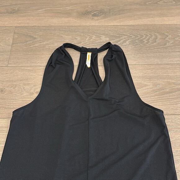 LUCY Black Flow Yoga Mesh Polyester V Neck High Low Tank Top Gym Active Size XS - Picture 4 of 9